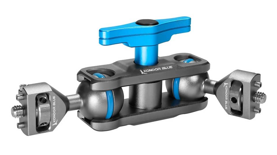 Изображения KONDOR BLUE 5.5" Cine Magic Arm with Double Ball Heads (1/4"-20, Space Gray),-