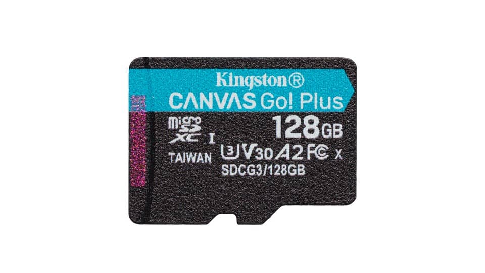 Изображения KINGSTON 128GB Canvas Go! Plus microSDXC UHS-I Class U3 V30 A2, SDCG3/128GBSP