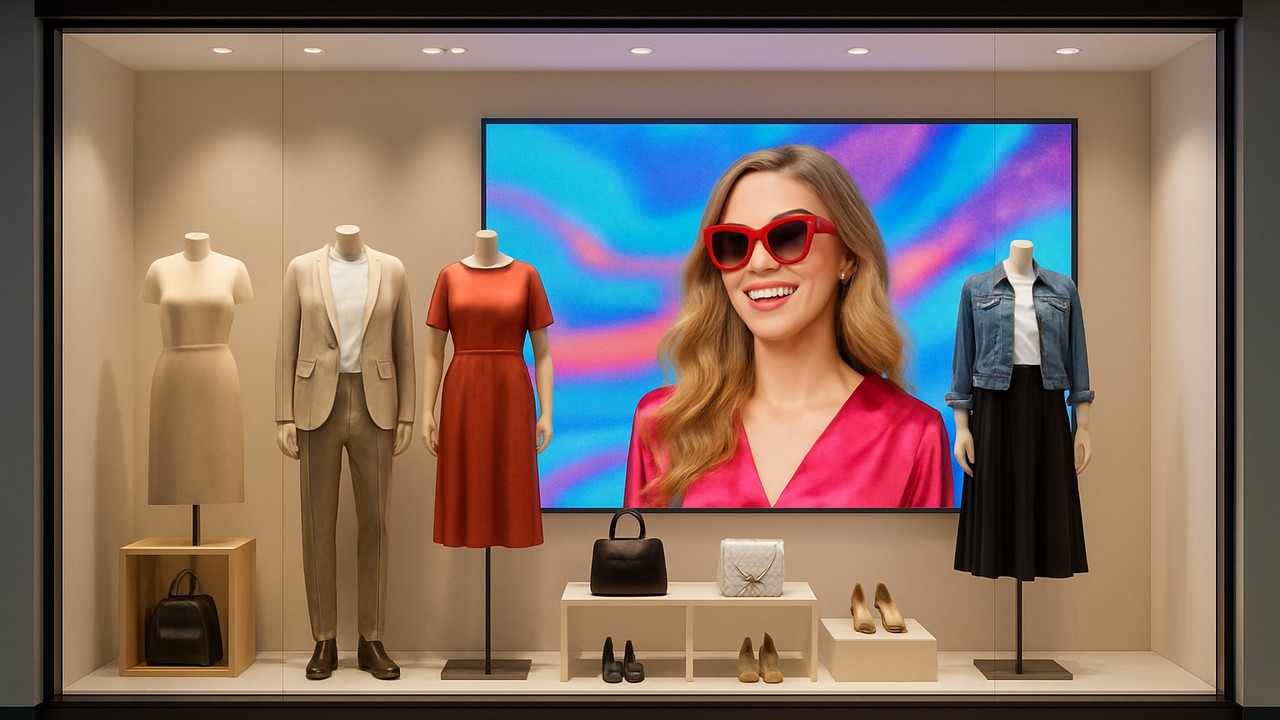 Ультратонкий LED экран 217" 4K для витрин магазинов и шоурумов P1.2 SAMPLEX SAM-WPC012